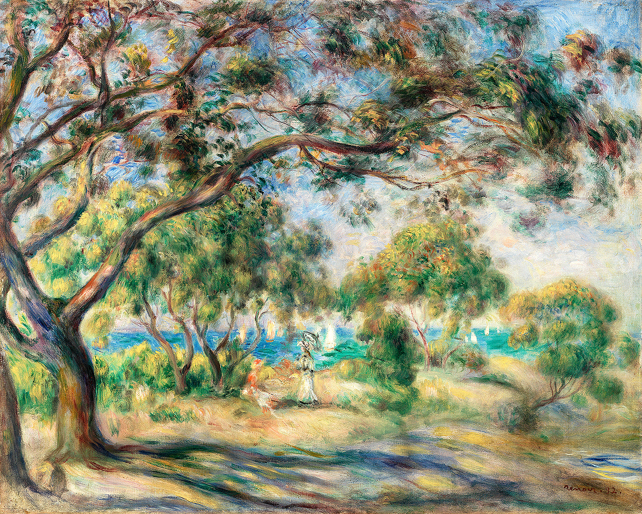 Bois de la Chaise (Paysage) (1892) by Pierre Renoir - Buy Print Only or Mounted with Choice of Accent Color
