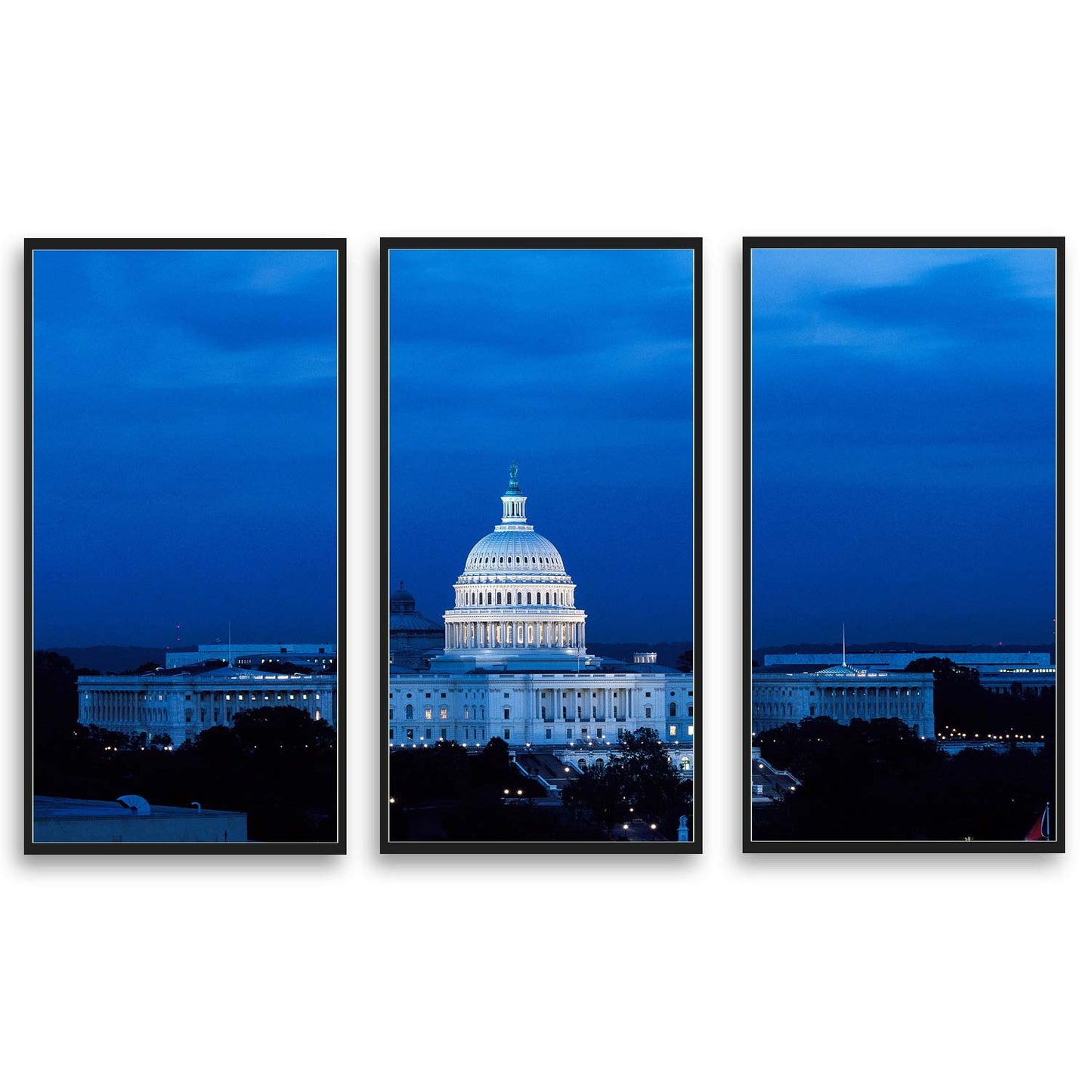 Capitol Hill at Night  | Choose Style | Size & Trim Color