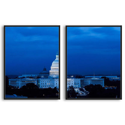 Capitol Hill at Night  | Choose Style | Size & Trim Color