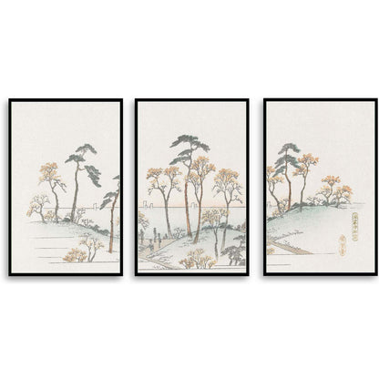 Kaianji Temple (1837-1844), vintage Japanese illustration by Utagawa Hiroshige  | Choose Style | Size & Trim Color