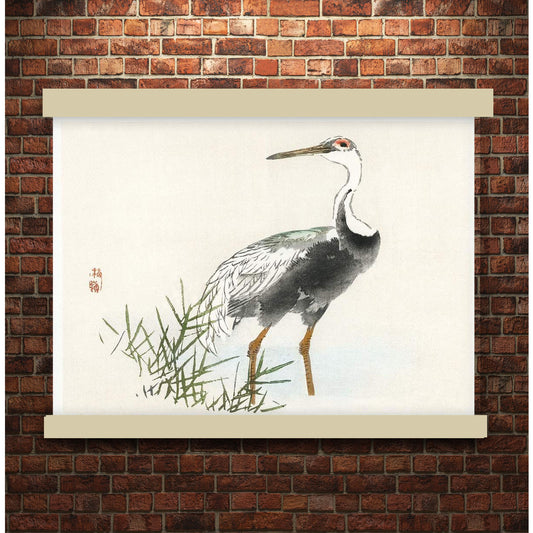 Crane by Kōno Bairei (1913) | Hanging Canvas Art | Choice of Board Colors