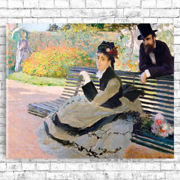 Camille Monet on a Garden Bench by Claude Monet