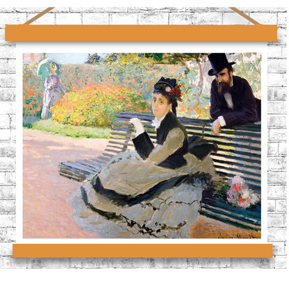 Camille Monet on a Garden Bench by Claude Monet