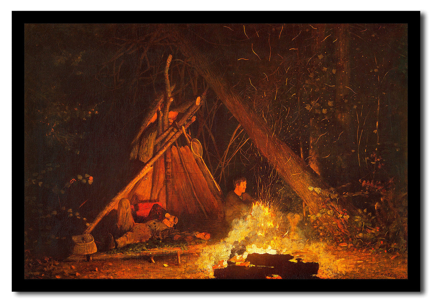 Campfire, Adirondacks (ca. 1892) by Winslow Homer