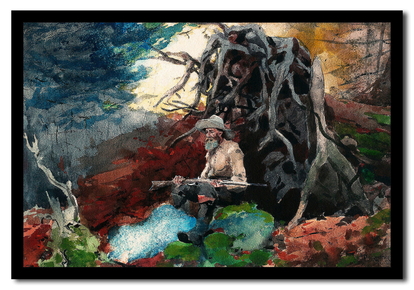 Campfire, Adirondacks (ca. 1892) by Winslow Homer