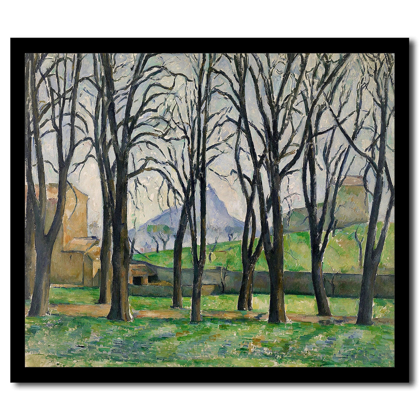 Chestnut Trees at Jas de Bouffan (c. 1885-1886) by Paul Cezanne - Buy Print Only or Mounted with Choice of Accent Color