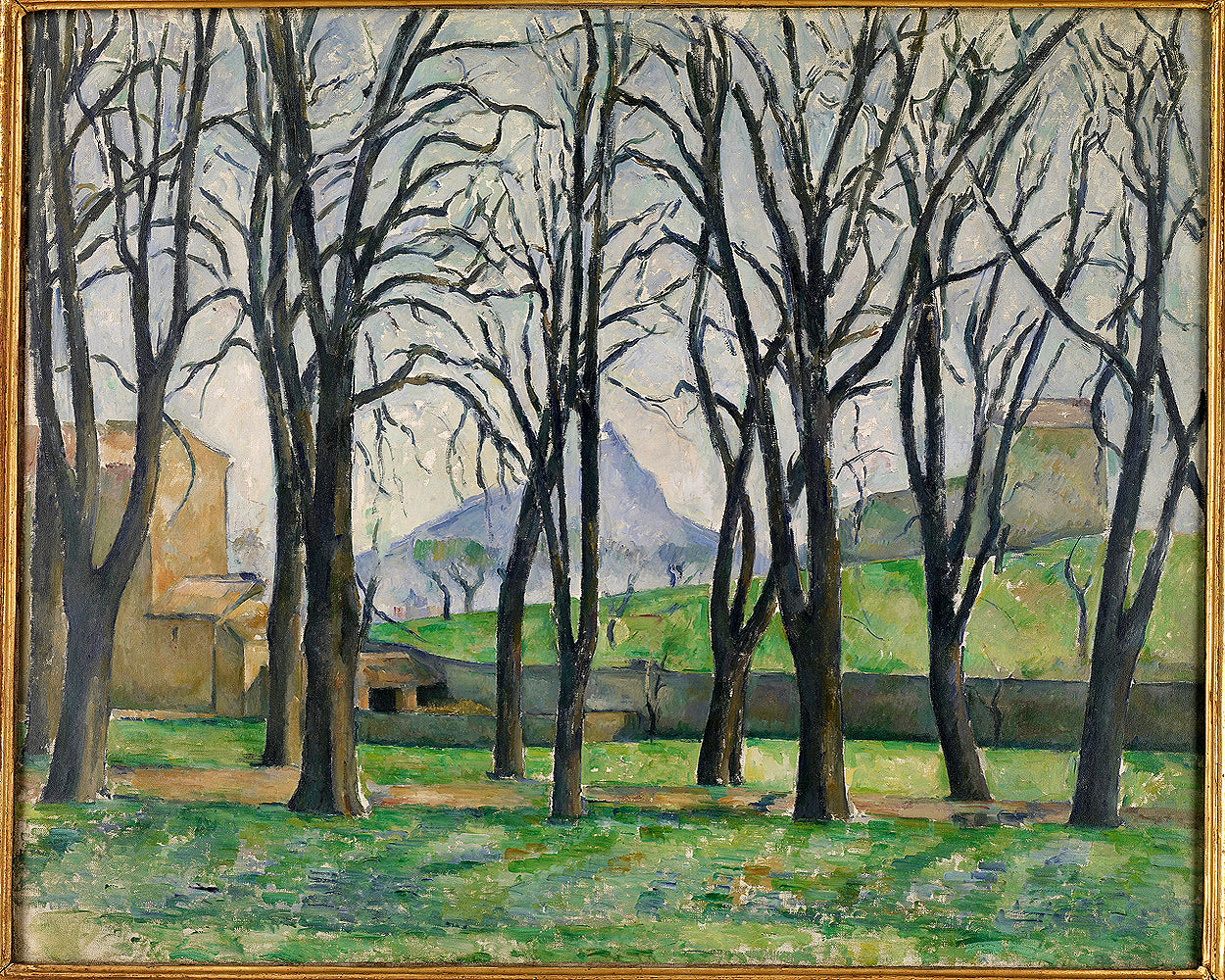 Chestnut Trees at Jas de Bouffan (c. 1885-1886) by Paul Cezanne - Buy Print Only or Mounted with Choice of Accent Color