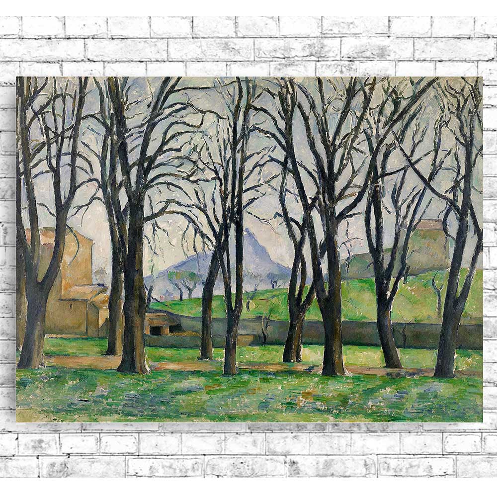 Chestnut Trees at Jas de Bouffan (c. 1885-1886) by Paul Cezanne - Buy Print Only or Mounted with Choice of Accent Color