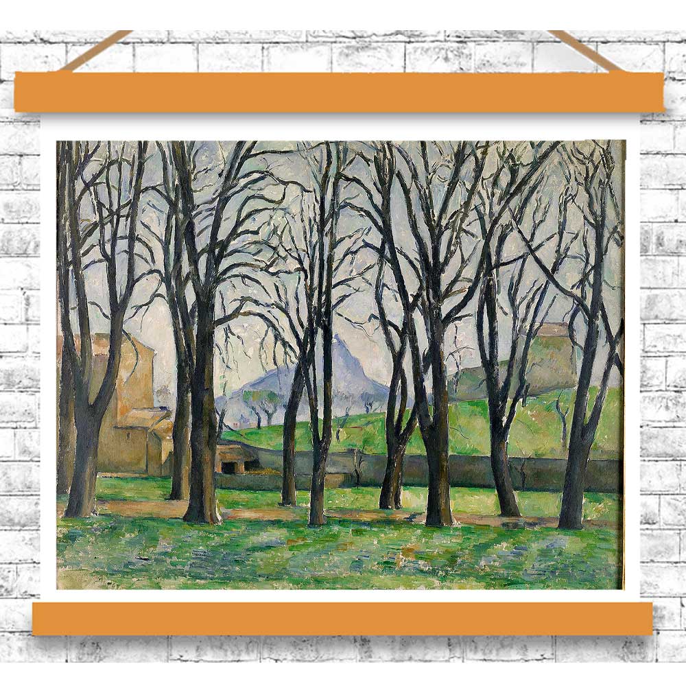 Chestnut Trees at Jas de Bouffan (c. 1885-1886) by Paul Cezanne - Buy Print Only or Mounted with Choice of Accent Color