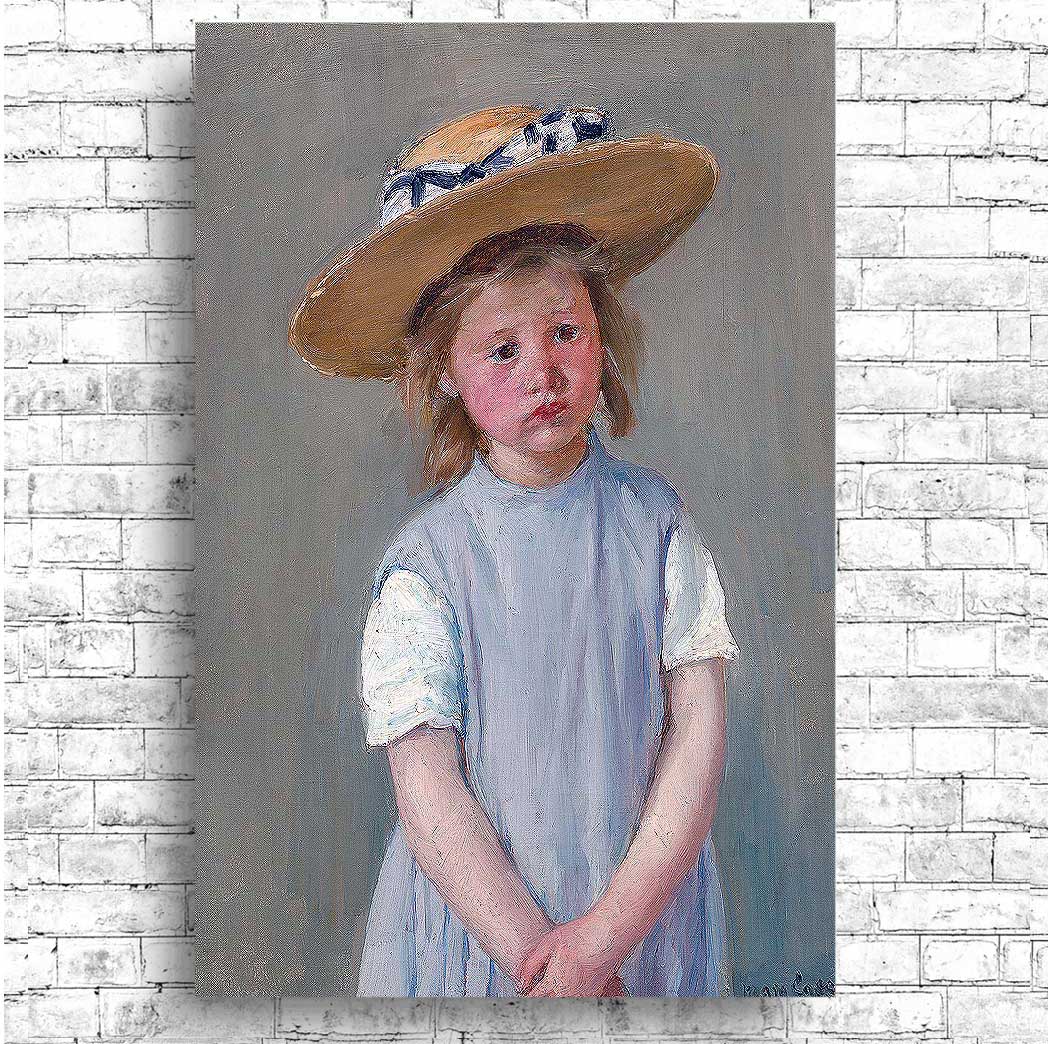 Child in a Straw Hat (1886) by Mary Casset