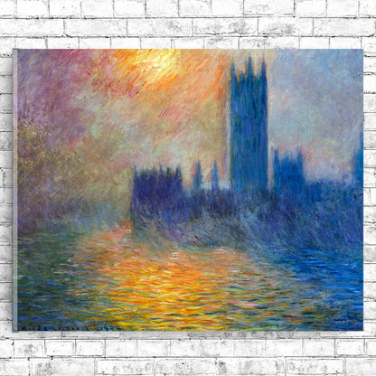 Claude Monet's The Houses of Parliament, Sunset