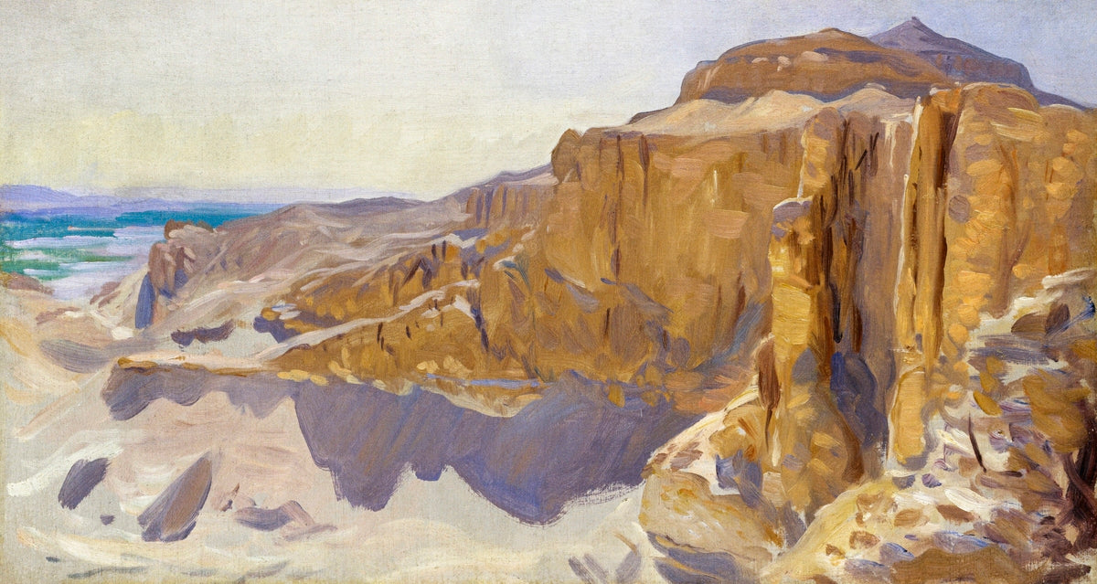 Cliffs at Deir el Bahri, Egypt (ca. 1890–1891) by John Singer Sargent