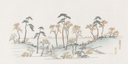 Kaianji Temple (1837-1844), vintage Japanese illustration by Utagawa Hiroshige