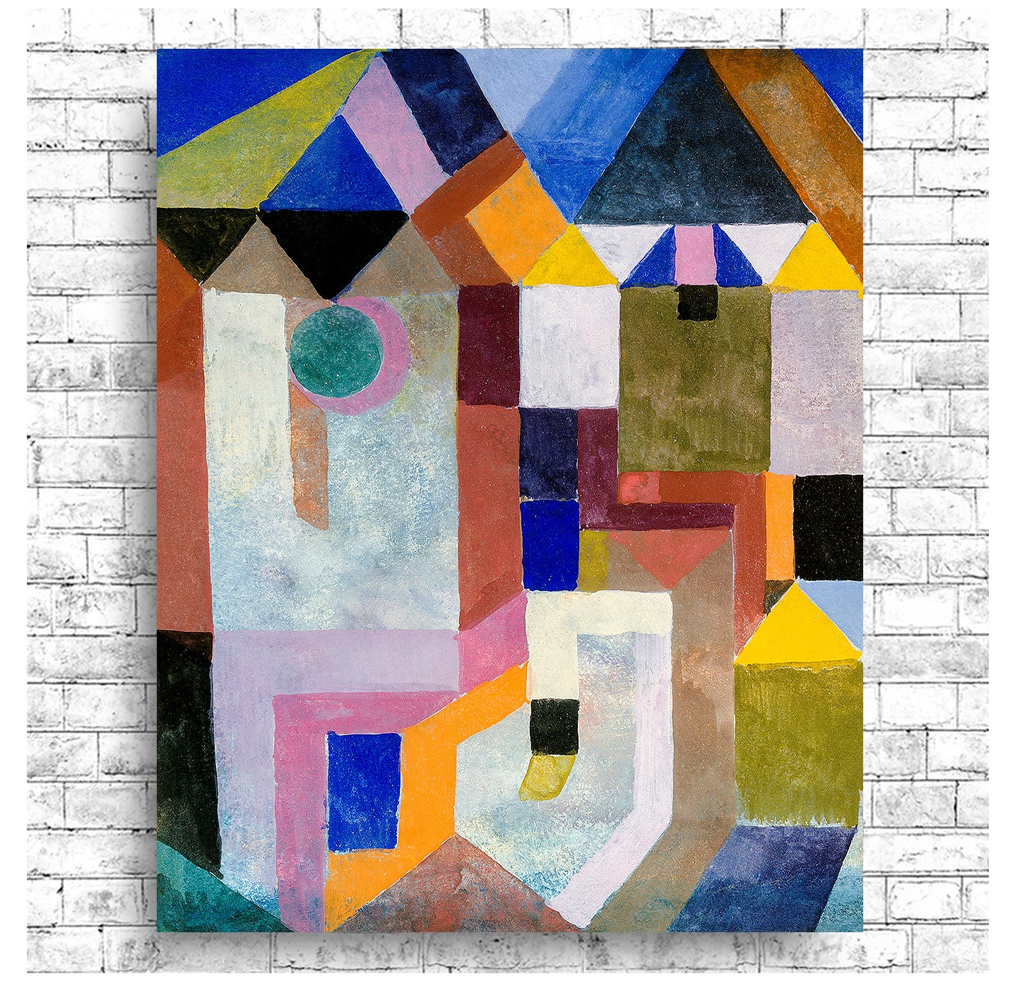 Colorful Architecture (1917) by Paul Klee - Buy Print Only or Mounted with Choice of Accent Color
