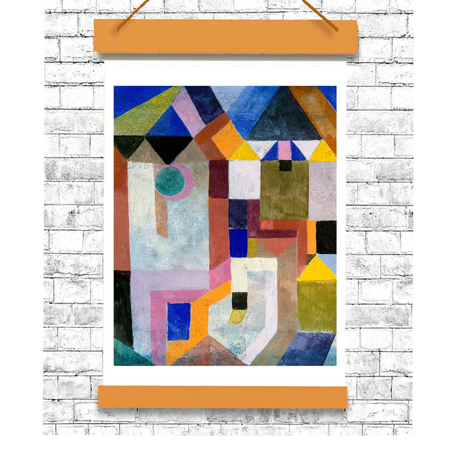 Colorful Architecture (1917) by Paul Klee - Buy Print Only or Mounted with Choice of Accent Color