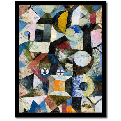 Composition with the Yellow Half-Moon and the Y (1918) by Paul Klee - Buy Print Only or Mounted with Choice of Accent Color