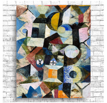Composition with the Yellow Half-Moon and the Y (1918) by Paul Klee - Buy Print Only or Mounted with Choice of Accent Color