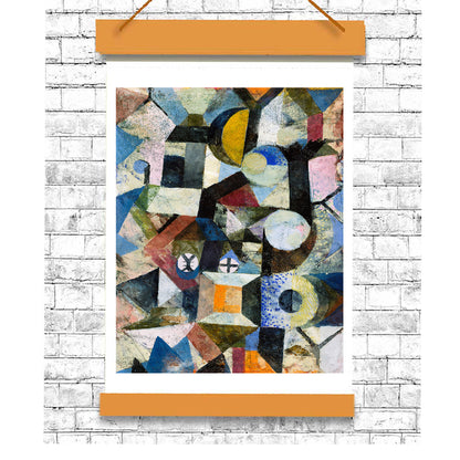 Composition with the Yellow Half-Moon and the Y (1918) by Paul Klee - Buy Print Only or Mounted with Choice of Accent Color