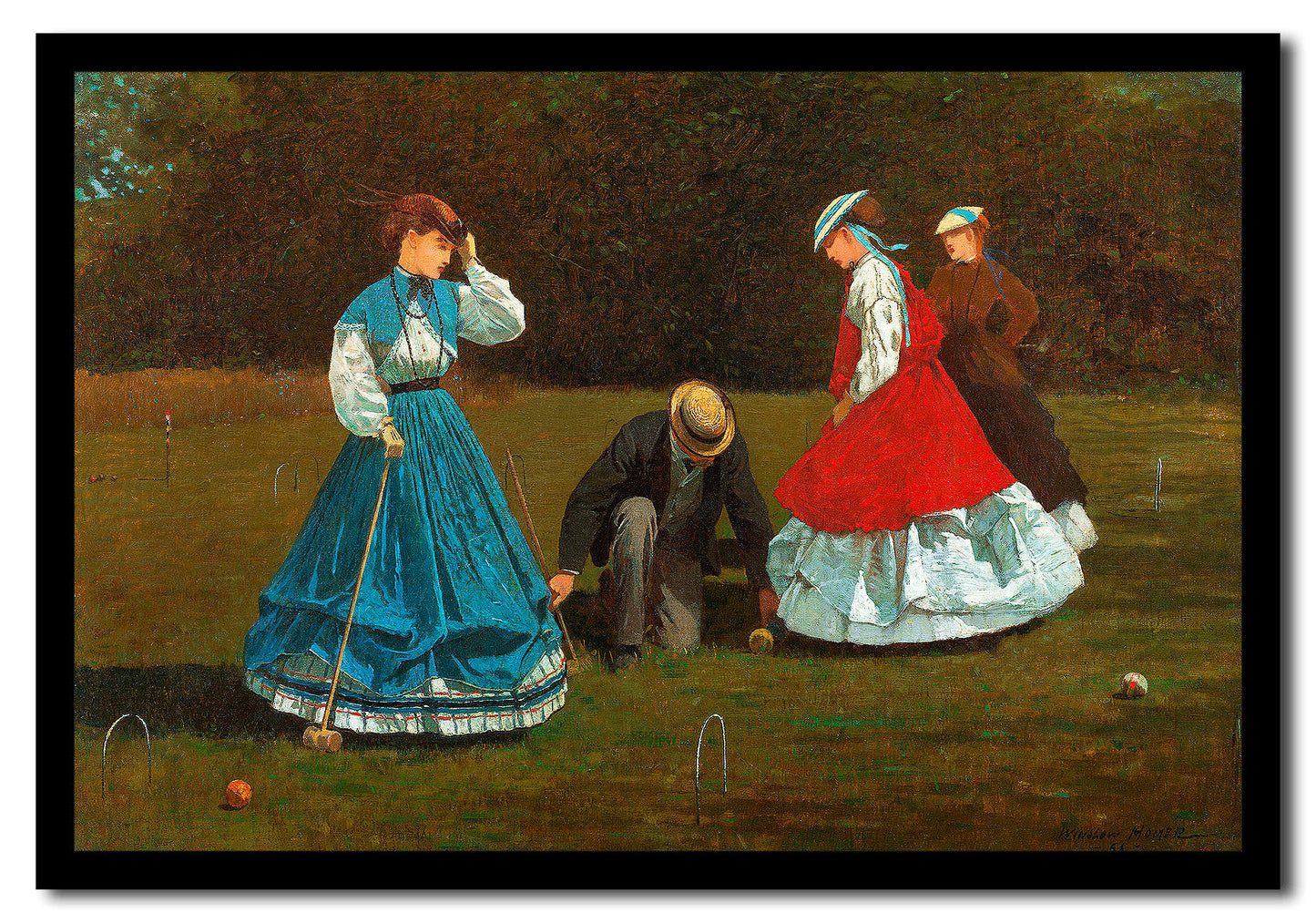 A Game of Croquet (1866) by Winslow Homer