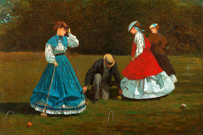 A Game of Croquet (1866) by Winslow Homer