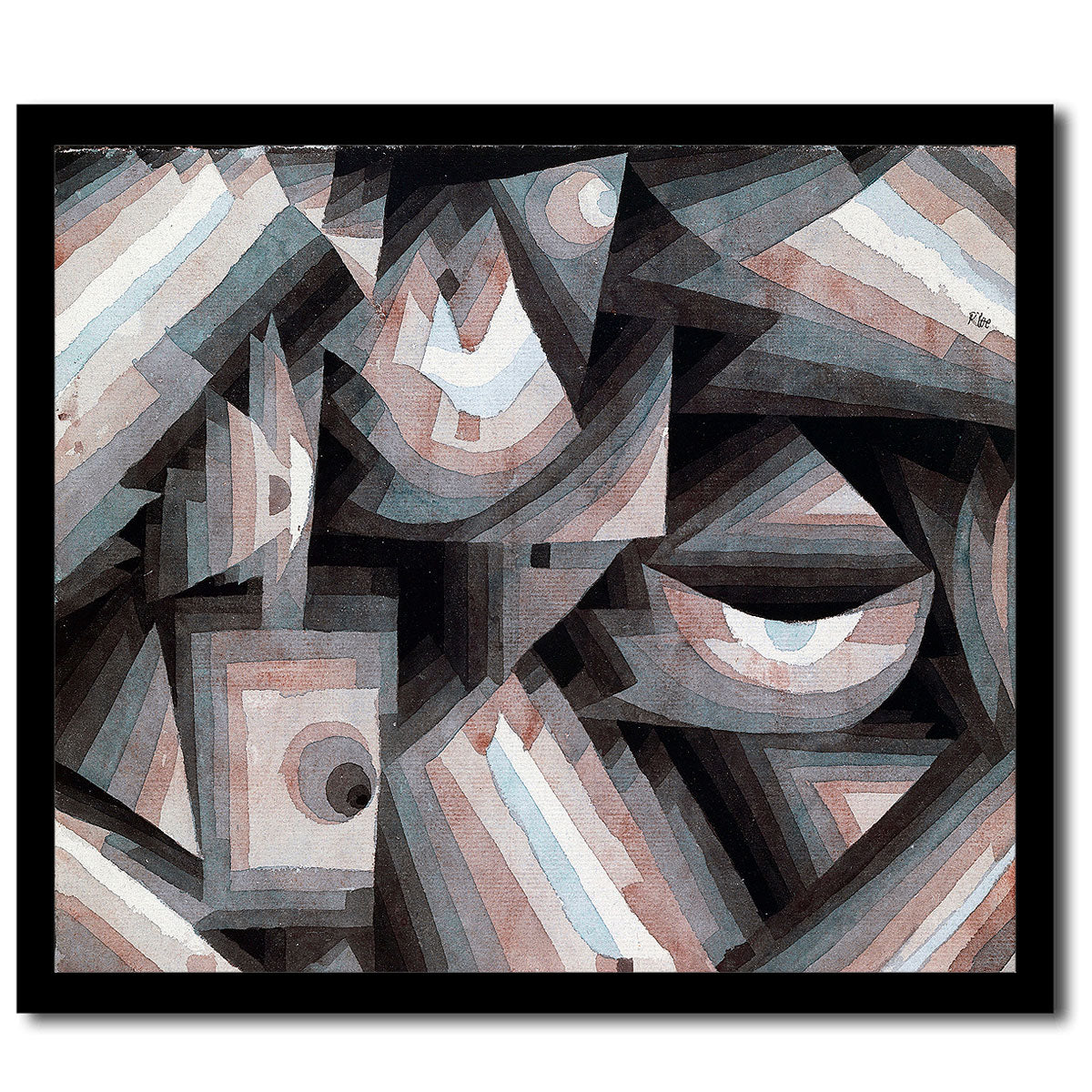 Crystal gradation (1921) by Paul Klee - Buy Print Only or Mounted with Choice of Accent Color