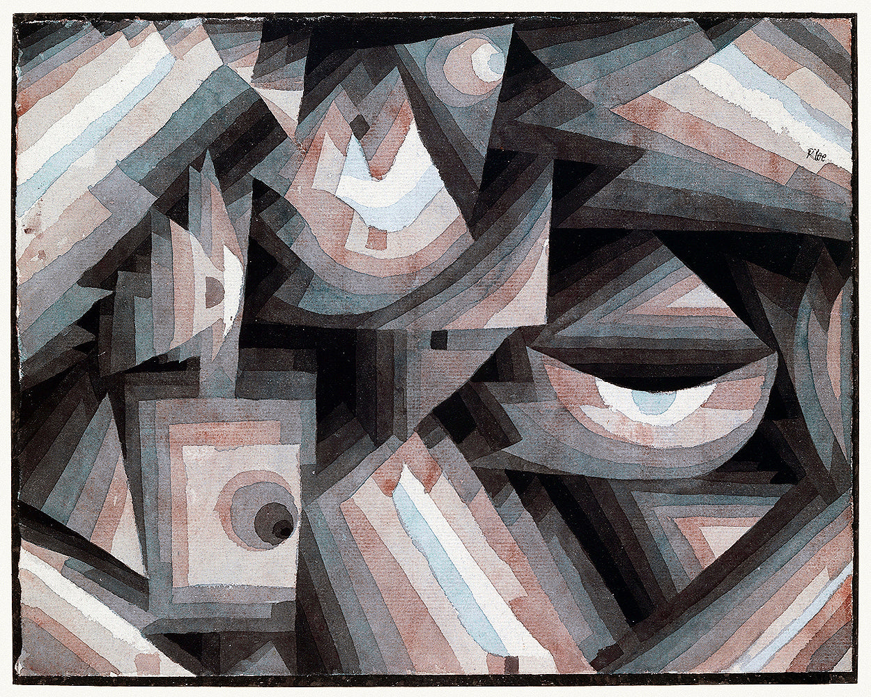 Crystal gradation (1921) by Paul Klee - Buy Print Only or Mounted with Choice of Accent Color