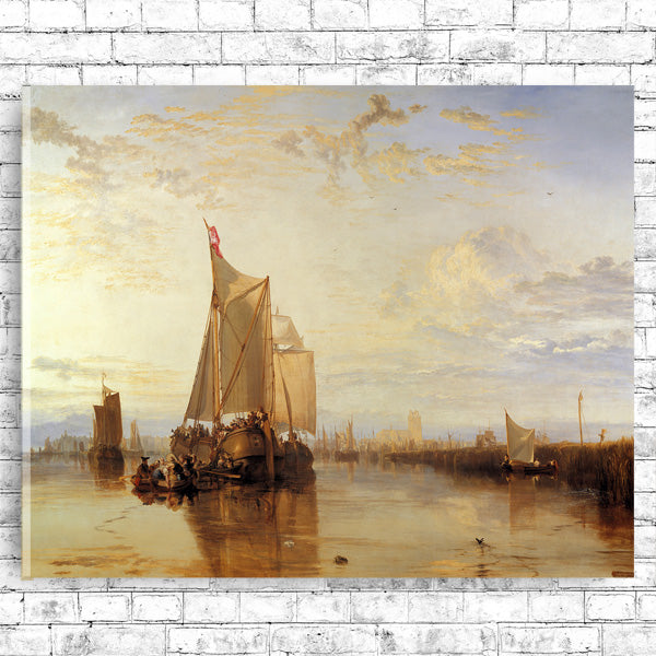 The Dort Packet-Boat from Rotterdam Becalmed by J.M.W. Turner - Buy Print Only or Mounted with Choice of Accent Color