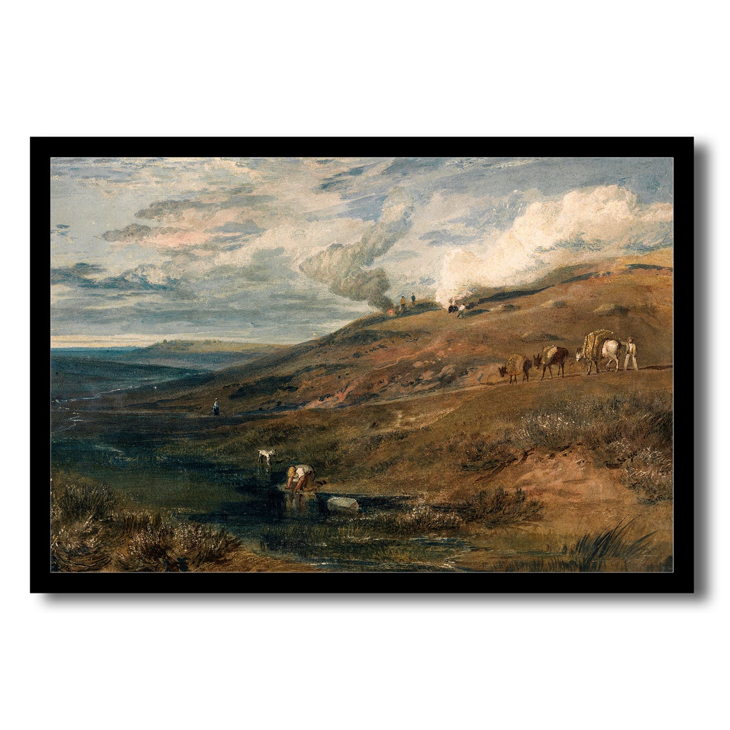 Dartmoor by J.M.W. Turner - Buy Print Only or Mounted with Choice of Accent Color (Copy)