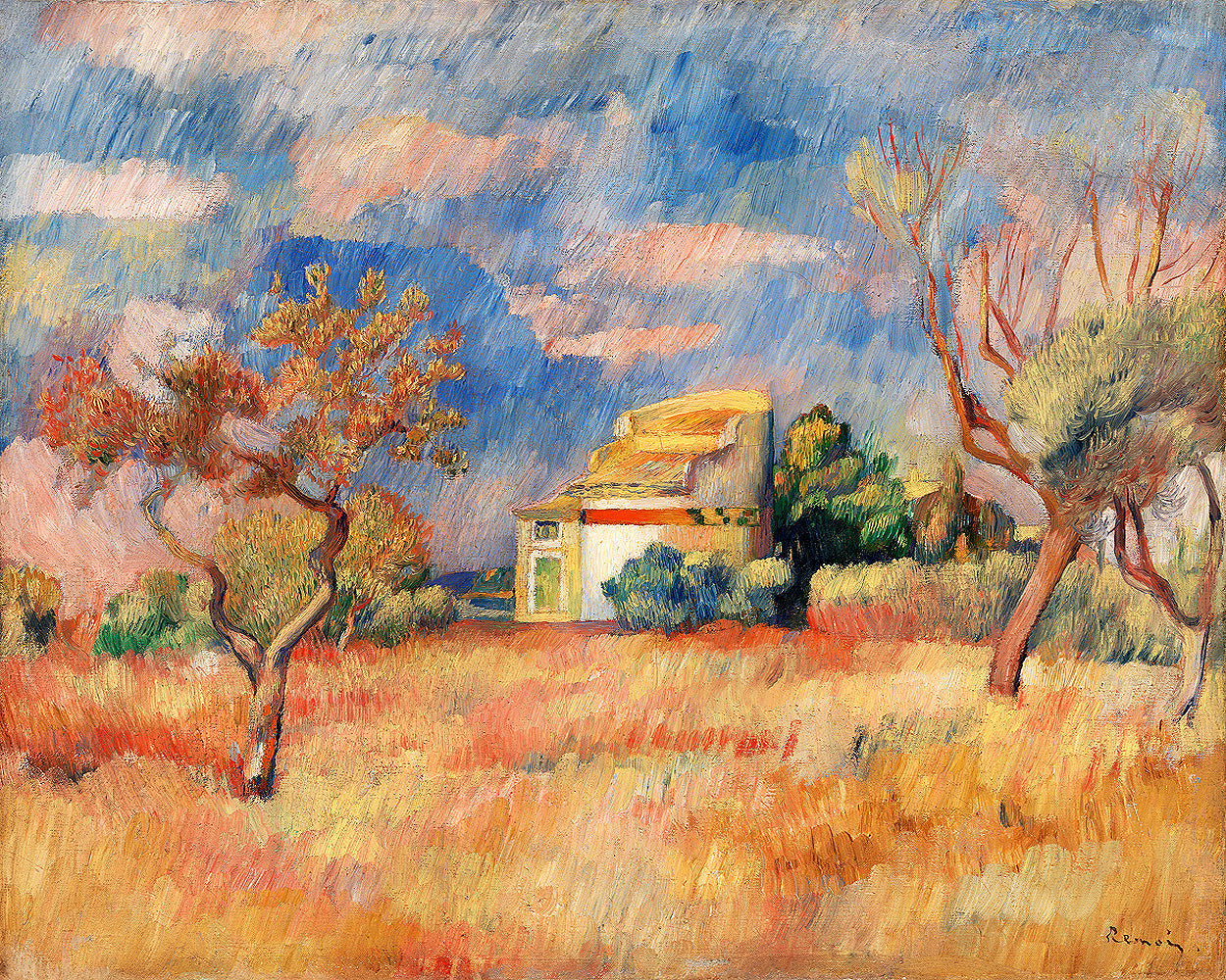 Dovecote at Bellevue by Pierre Renoir - Buy Print Only or Mounted with Choice of Accent Color