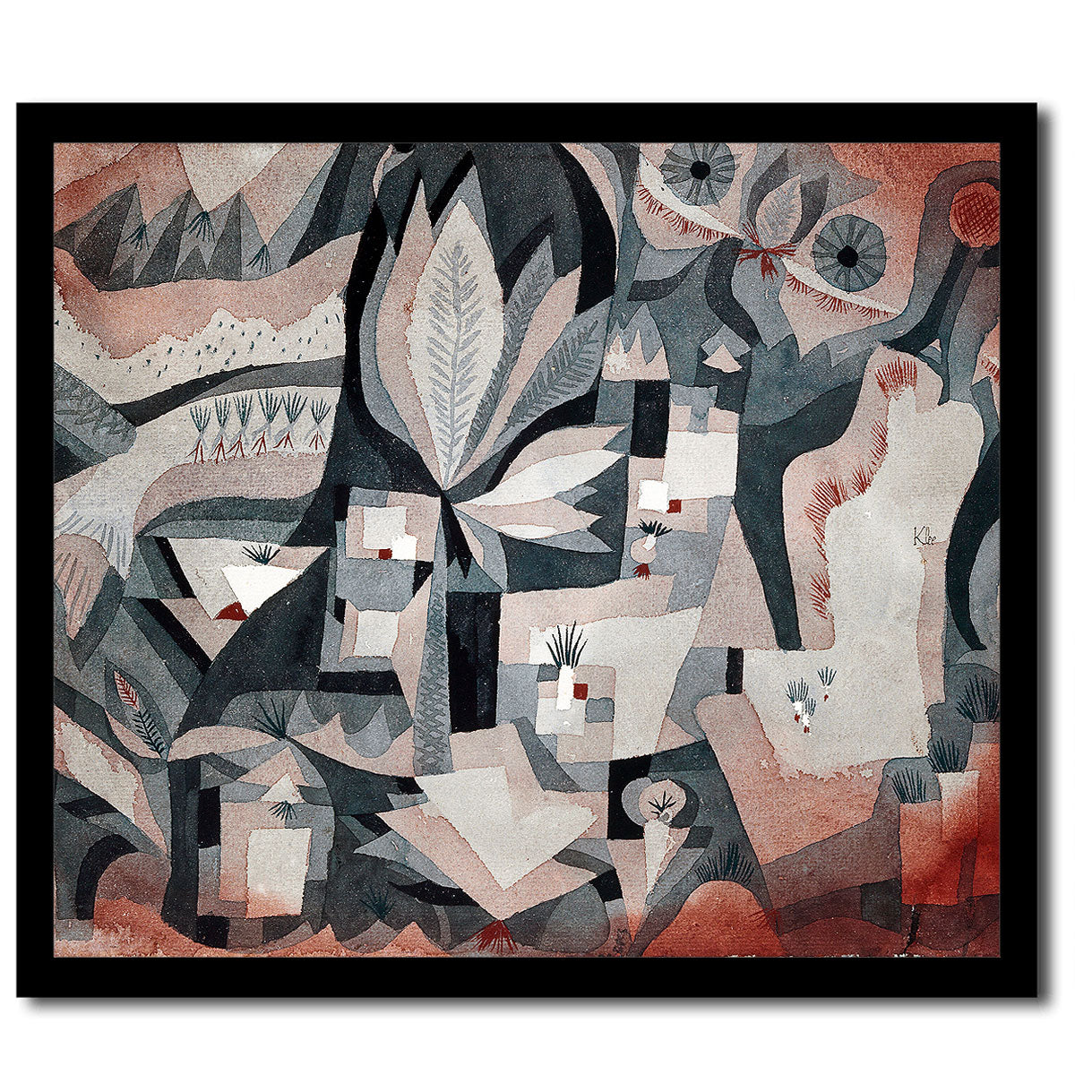 Dry cooler garden (1921) by Paul Klee - Buy Print Only or Mounted with Choice of Accent Color