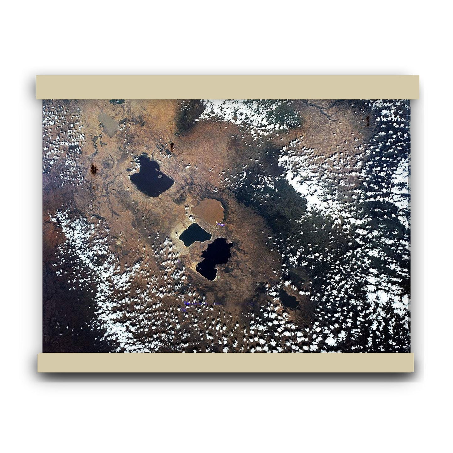 Central area of Ethiopia from Space | Hanging Canvas Art | Choice of Board Colors