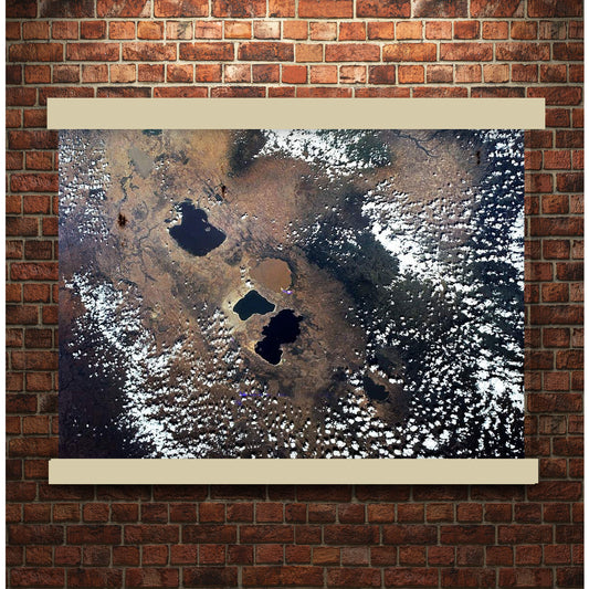 Central area of Ethiopia from Space | Hanging Canvas Art | Choice of Board Colors