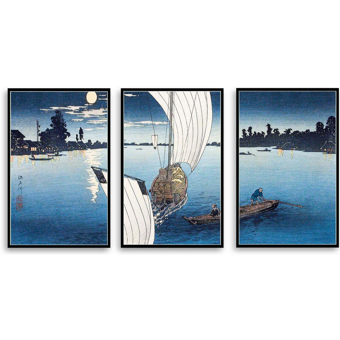 Edo River (1923) by Hiroaki Takahashi  | Choose Style | Size & Trim Color