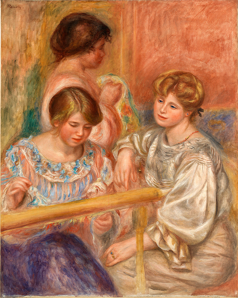 Embroiderers by Pierre Renoir- Buy Print Only or Mounted with Choice of Accent Color