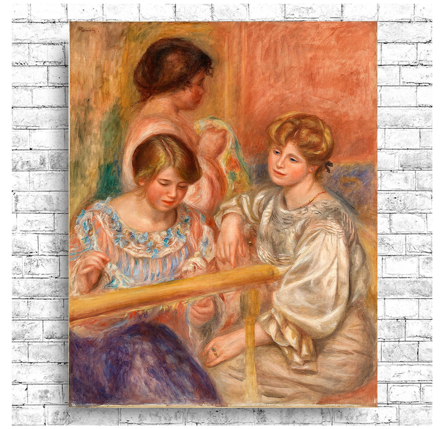 Embroiderers by Pierre Renoir- Buy Print Only or Mounted with Choice of Accent Color