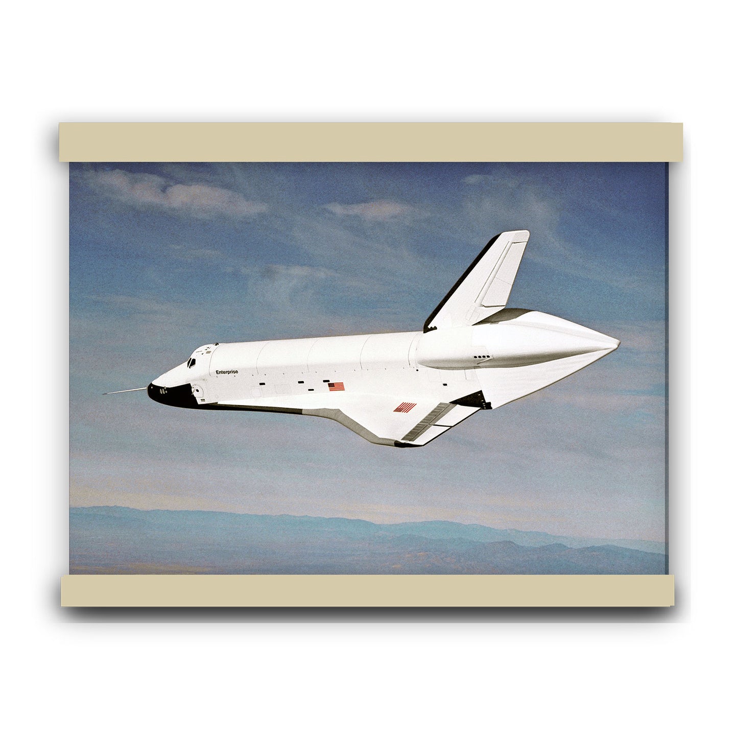 Enterprise - Free Flight after Separation | Hanging Canvas Art | Choice of Board Colors