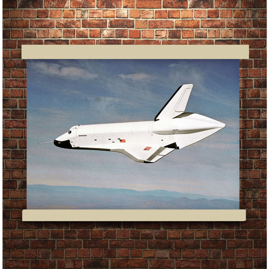 Enterprise - Free Flight after Separation | Hanging Canvas Art | Choice of Board Colors