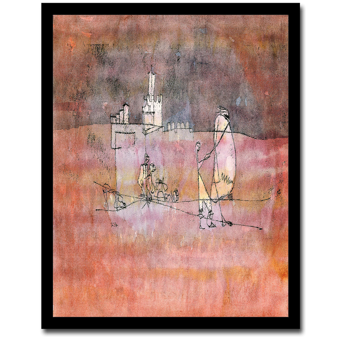 Episode Before an Arab Town (1923) by Paul Klee - Buy Print Only or Mounted with Choice of Accent Color