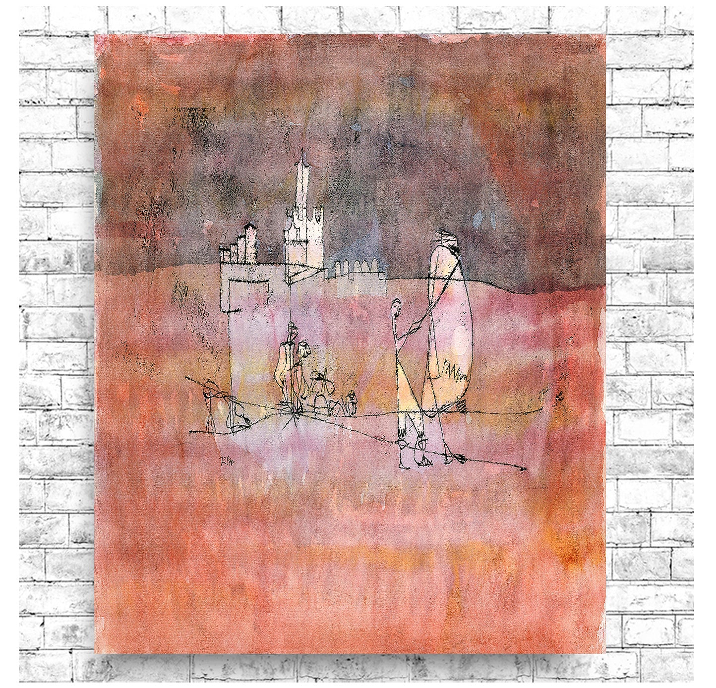 Episode Before an Arab Town (1923) by Paul Klee - Buy Print Only or Mounted with Choice of Accent Color