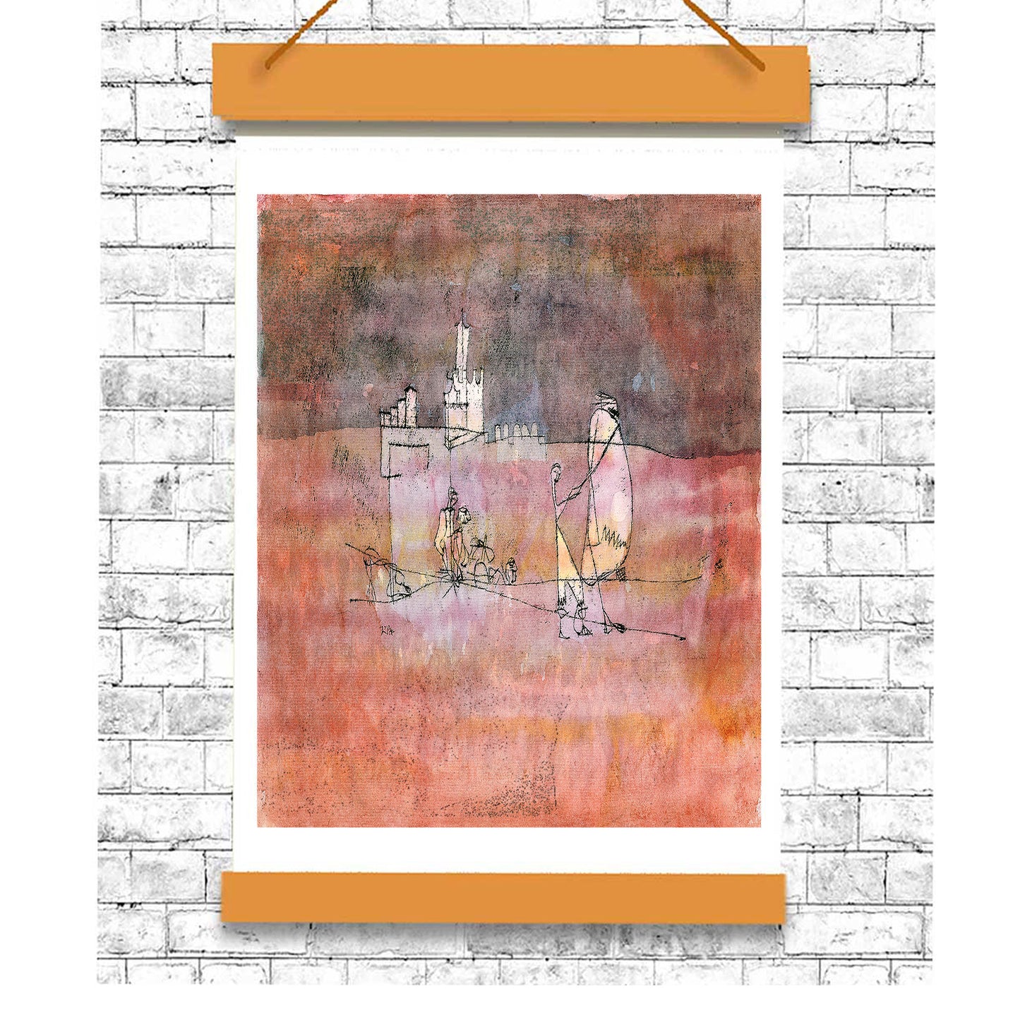 Episode Before an Arab Town (1923) by Paul Klee - Buy Print Only or Mounted with Choice of Accent Color