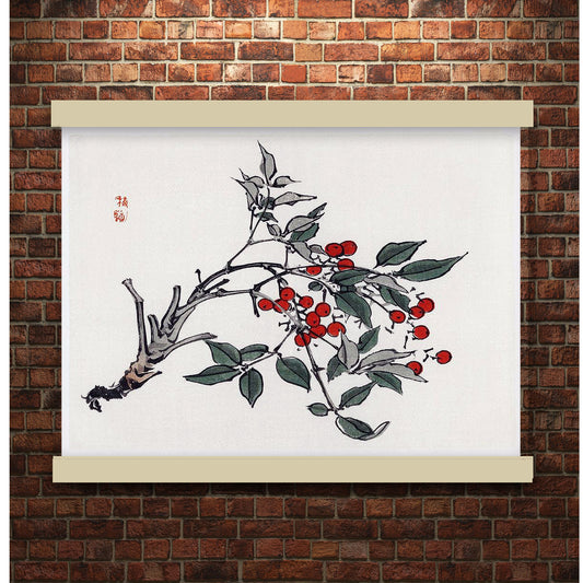 Firethorns by Kōno Bairei (1913) | Hanging Canvas Art | Choice of Board Colors