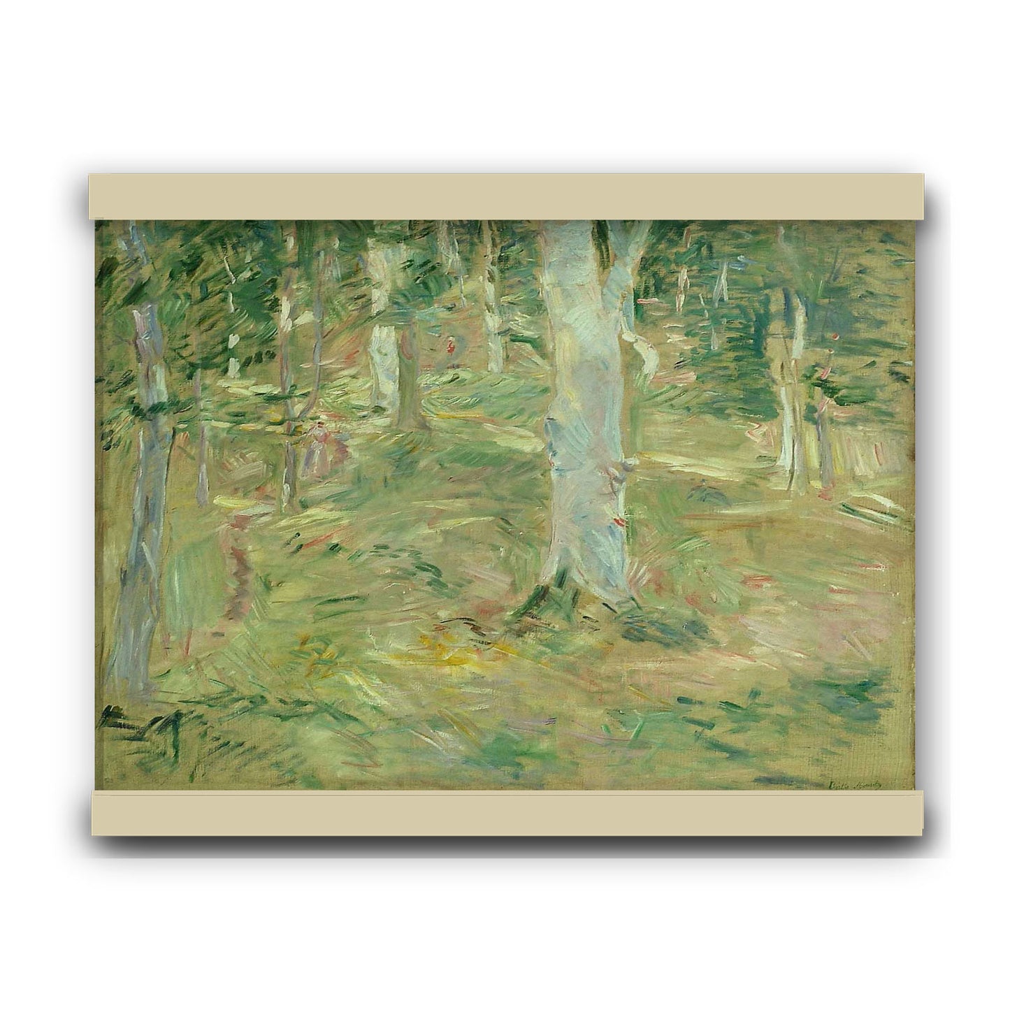 Forêt de Compiègne by Berthe Morisot | Hanging Canvas Art | Choice of Board Colors