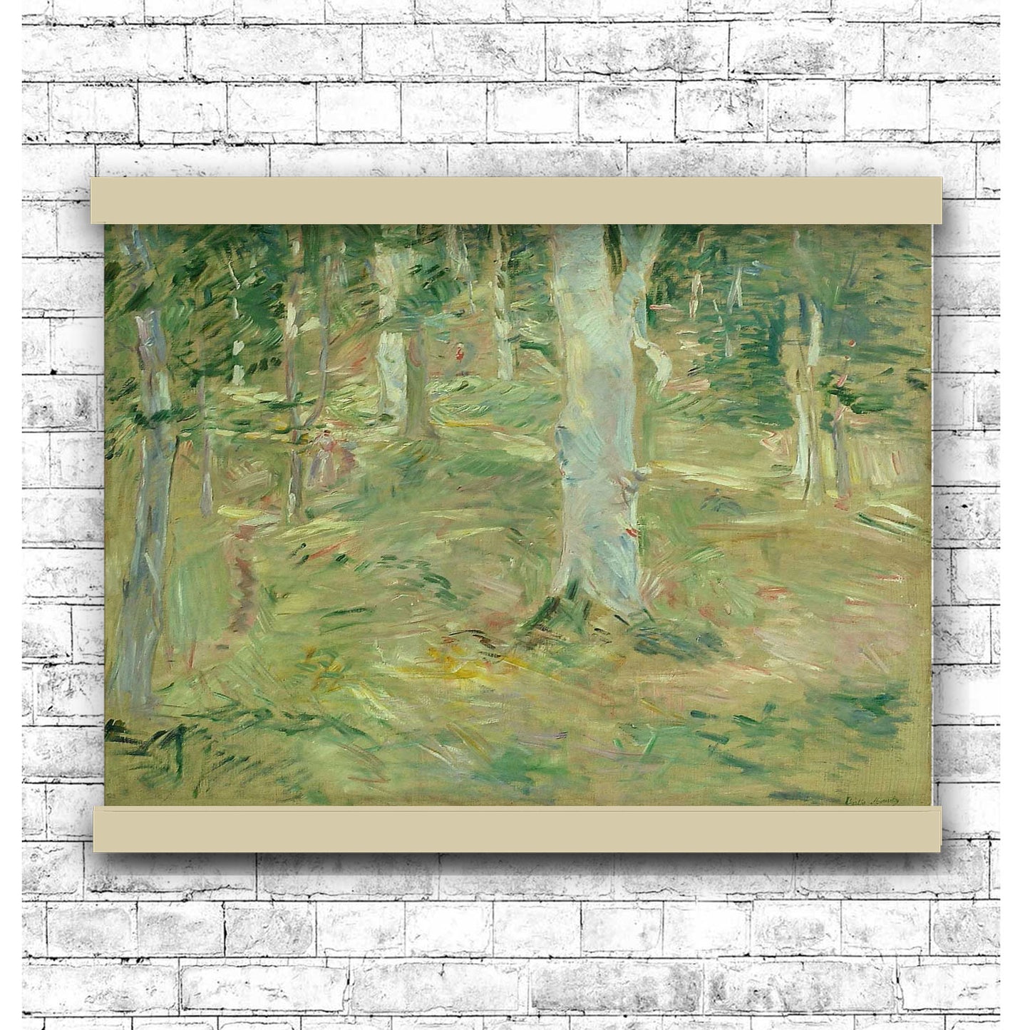 Forêt de Compiègne by Berthe Morisot | Hanging Canvas Art | Choice of Board Colors
