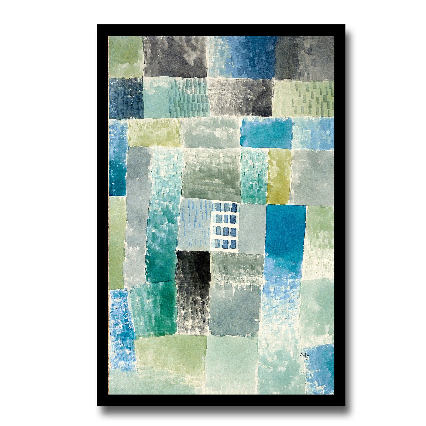 First house in a settlement (1926) by Paul Klee - Buy Print Only or Mounted with Choice of Accent Color