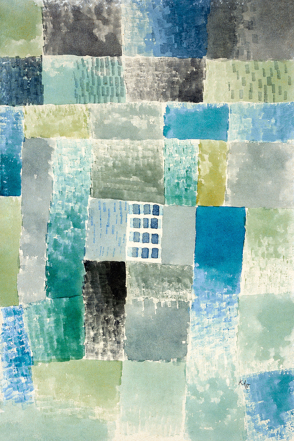 First house in a settlement (1926) by Paul Klee - Buy Print Only or Mounted with Choice of Accent Color