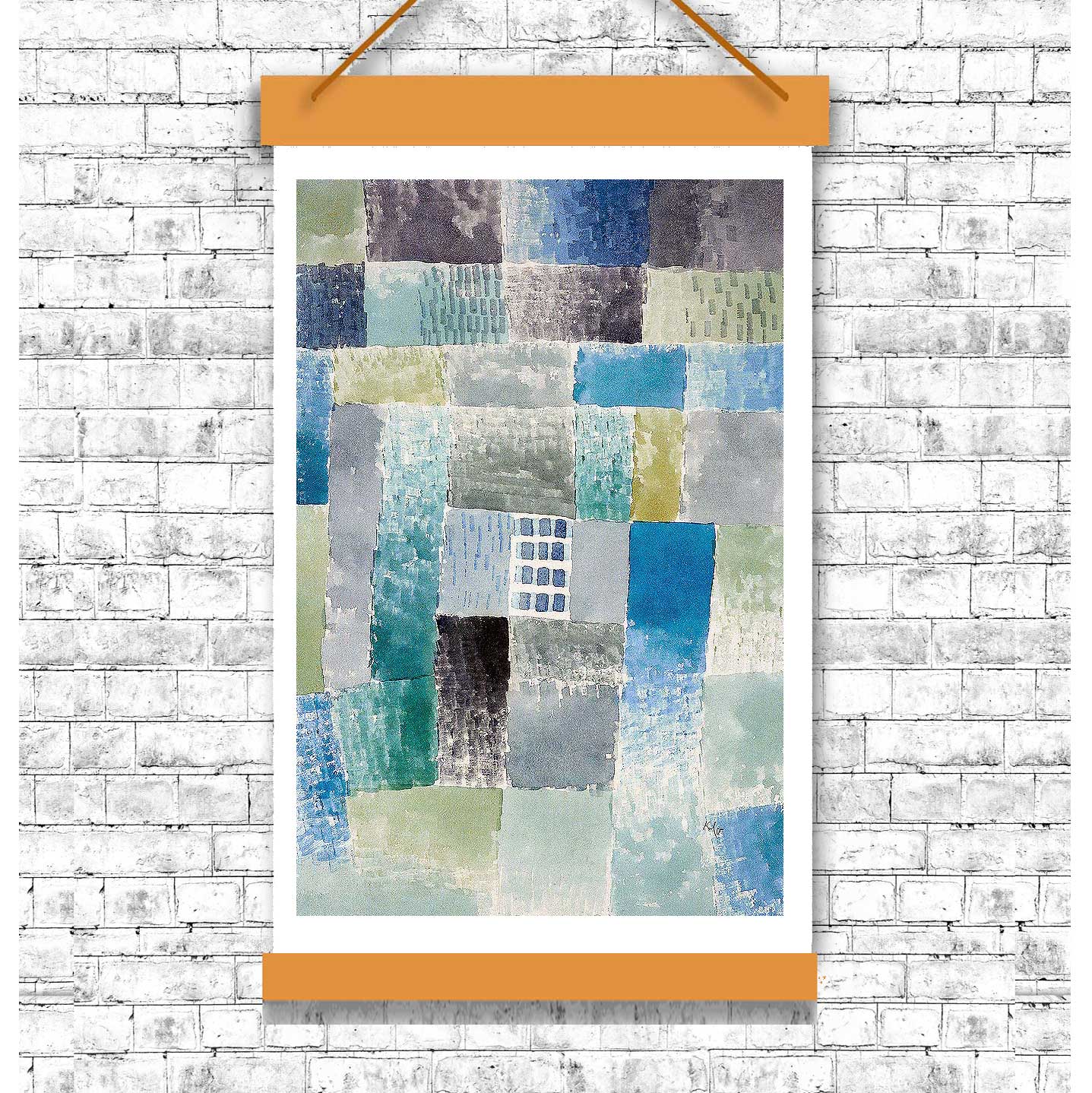 First house in a settlement (1926) by Paul Klee - Buy Print Only or Mounted with Choice of Accent Color