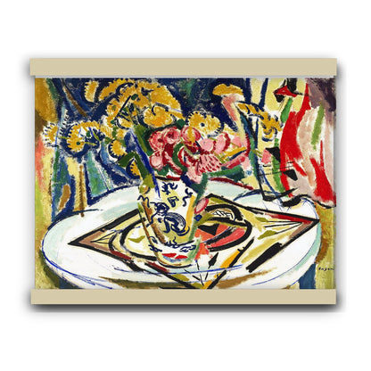 Flowers (1915) by Henry Sayen | Hanging Canvas Art | Choice of Board Colors