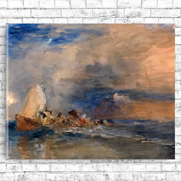 Folkestone by J.M.W. Turner - Buy Print Only or Mounted with Choice of Accent Color