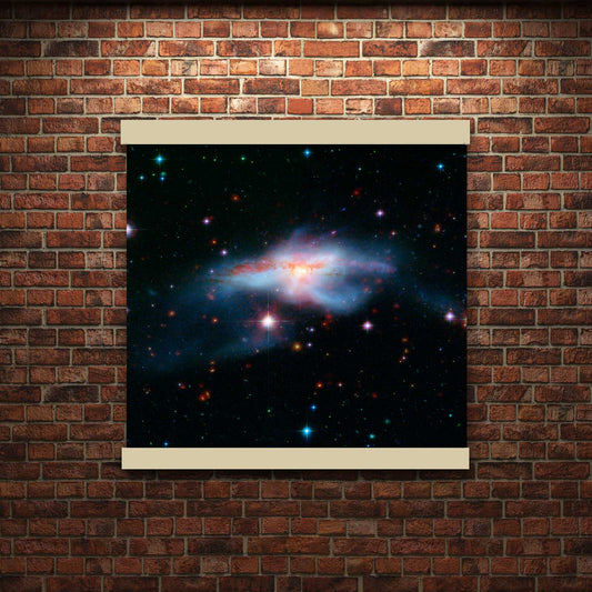 Pair of colliding galaxies called NGC 6240 | Hanging Canvas Art | Choice of Board Colors