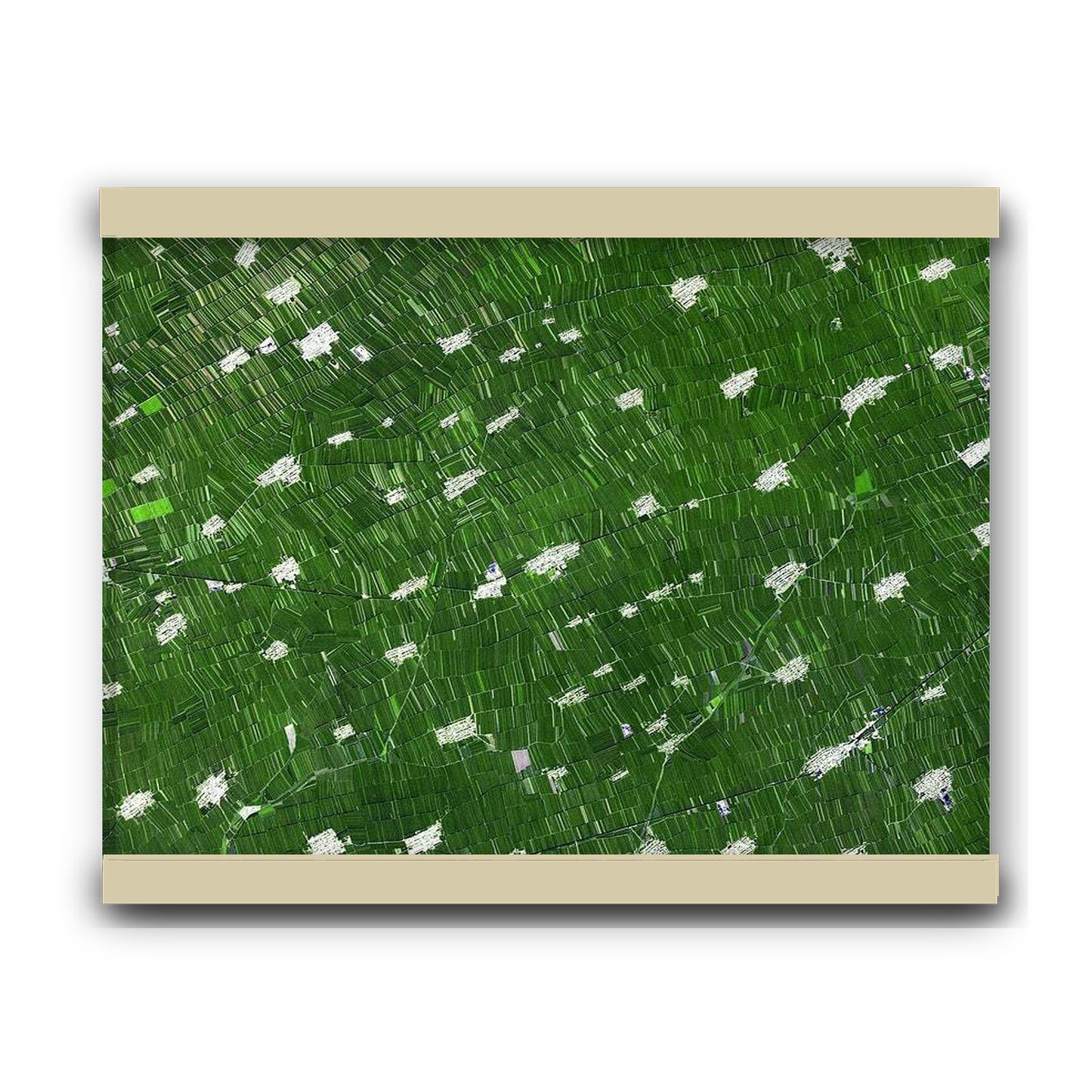 Heilongjiang, a province of China from Space | Hanging Canvas Art | Choice of Board Colors